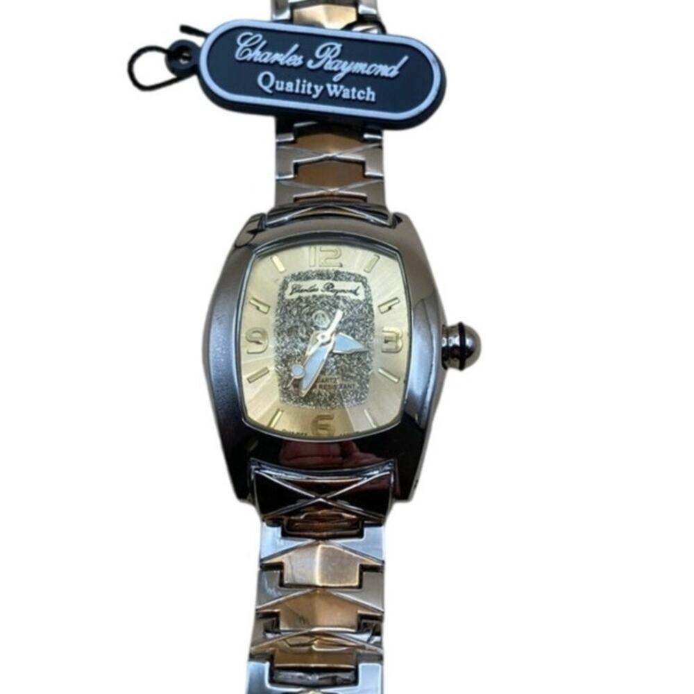 Charles Raymond Women's Quartz Dress Watch Pyramid Style Crystal - New Battery